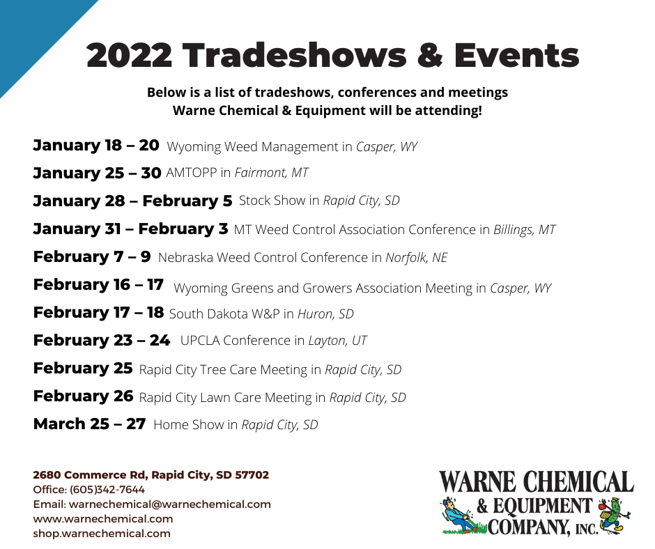 2022 Tradeshows & Events Dates